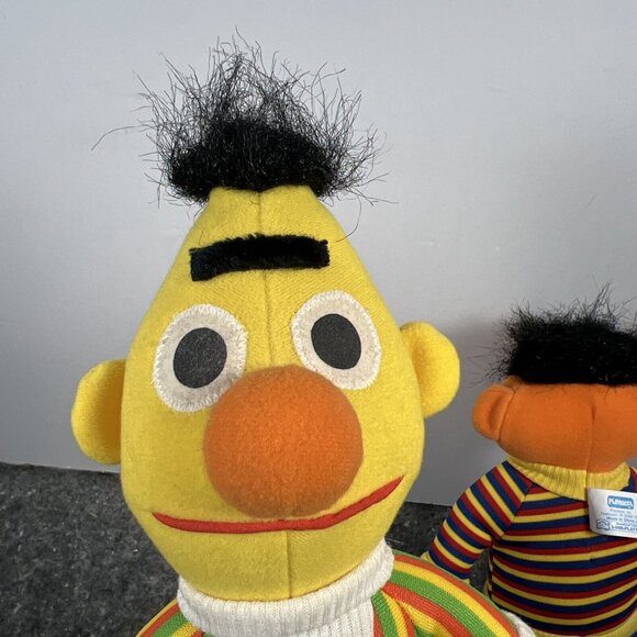 Sesame Street Ernie & Bert Plush, 11" Playskool, 1984. CLEAN & Washable - Picture 7 of 12